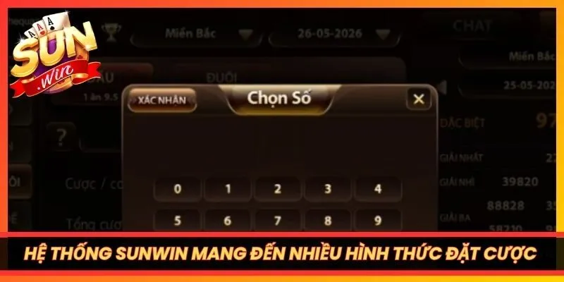 Hệ thống SUNWIN mang đến nhiều hình thức đặt cược phong phú 