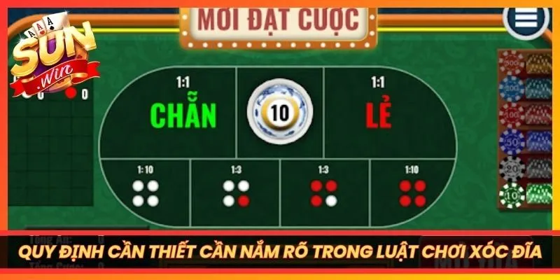 Những quy định cần thiết cần nắm rõ trong luật chơi Xóc đĩa