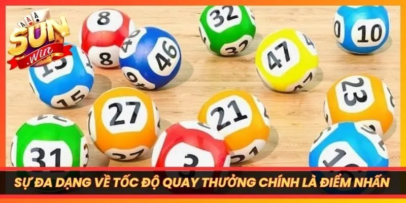 Sự đa dạng về tốc độ quay thưởng chính là điểm nhấn đặc sắc tại SUNWIN